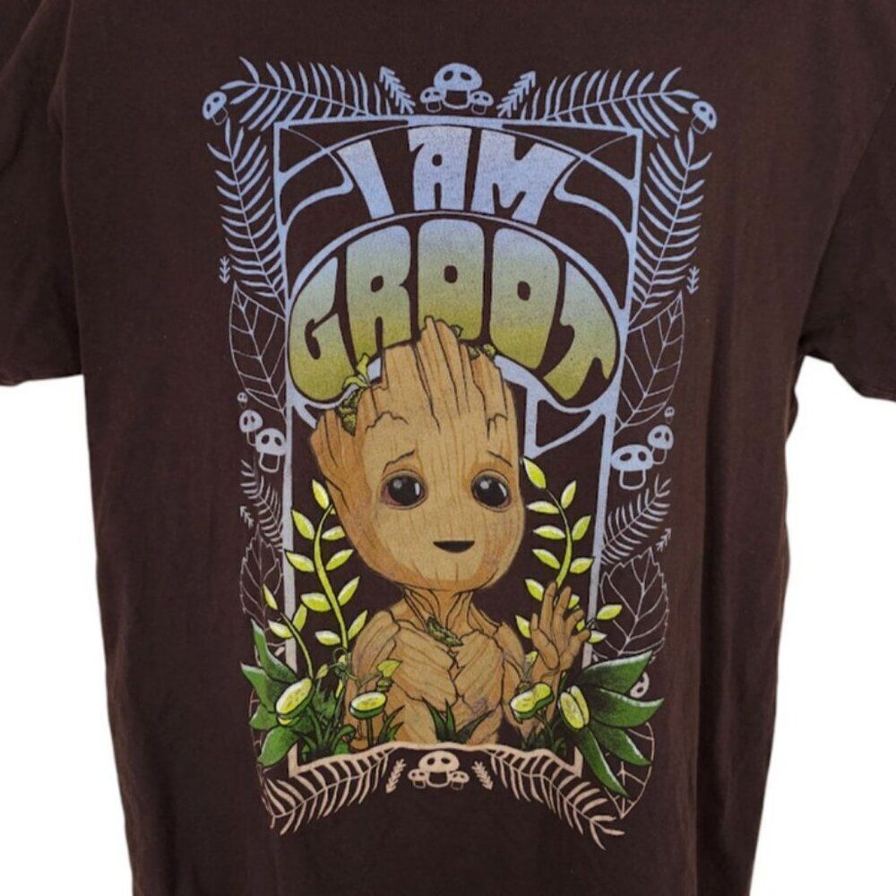 Groot T Shirt Mens Size Large Brown Marvel Comics Guardians Of The Galaxy